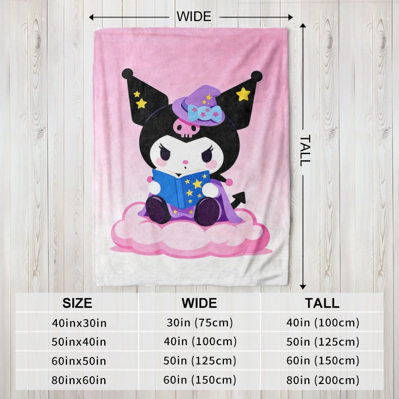 Sanrio Decke Kuromi Hexen-Magi – Christmas Throw Blanket Bewertung und Preis